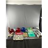Vintage Car Manuals, Collectors License Plate, Dome Lights, 1:32 Chevy Bison Model & More