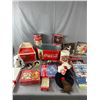 Lot Of Coca Cola Collectibles, Collectible Cans, NHL Books/Magazines & More