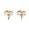Image 2 : Chanel CC Rhinestone Earrings Gold Plated Metal, rhinestones
