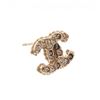 Image 3 : Chanel CC Rhinestone Earrings Gold Plated Metal, rhinestones
