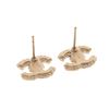 Image 5 : Chanel CC Rhinestone Earrings Gold Plated Metal, rhinestones