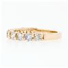 Image 6 : 14k Rose Gold 1.15 ctw 10 Round Brilliant Diamond Classic Wedding Band Stack Rin