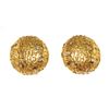 Image 1 : Chanel Gold CC Rhinestone Clip On Earrings