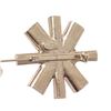 Image 4 : Chanel Silver Metal Logo CC Strass Brooch