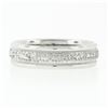 Image 5 : Scott Kay Solid 950 Platinum Fancy Textured Milgrain 5.9mm Comfort Fit Band Ring