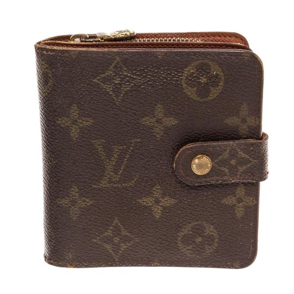 Louis Vuitton Brown Monogram Canvas Compact Zippy Wallet