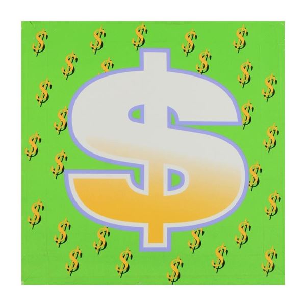 Dollar Sign (Green Bold) by Steve Kaufman (1960-2010)