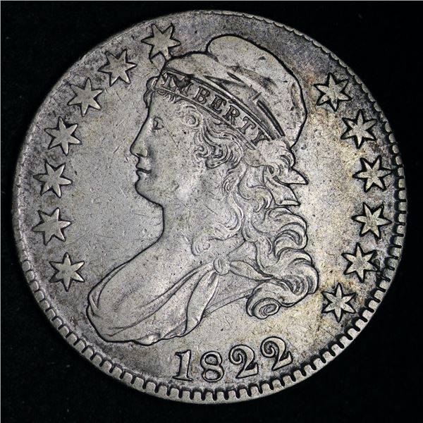 1822 Capped Bust Silver Half Dollar CHOICE XF