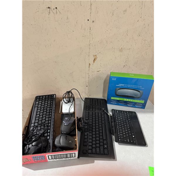 Keyboards, mouses and router