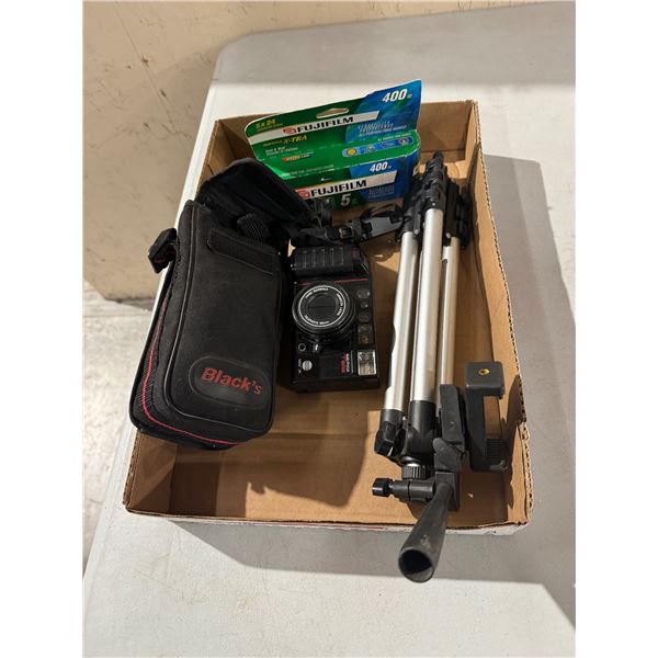 Tripod, film and minolta camera