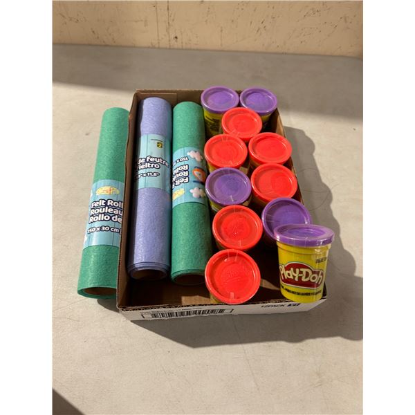 Play doh and felt rolls