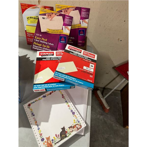 Assorted address labels etc