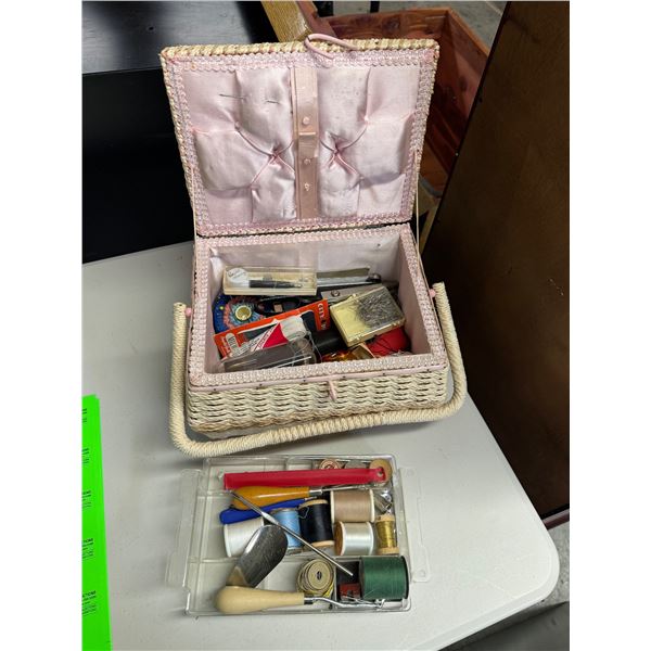 Sewing basket and contents