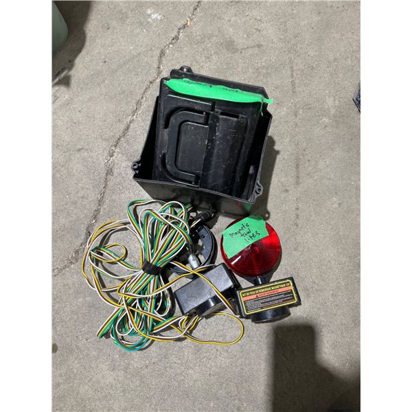 Battery box and magnetic tow lights