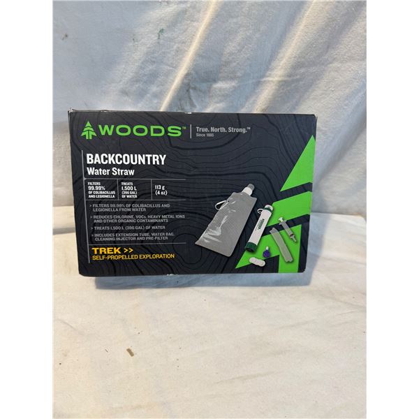 Woods back country water straw