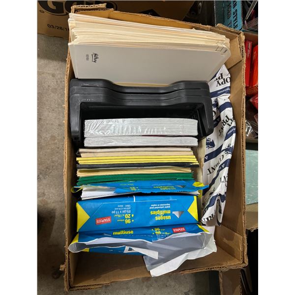 Assorted paper and file folders