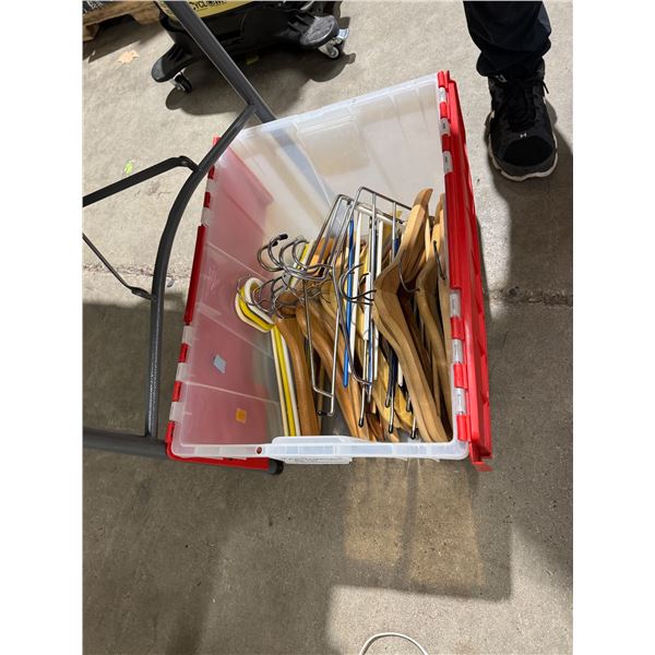Bin and hangers