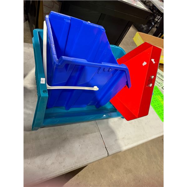 Bins and reflective sign