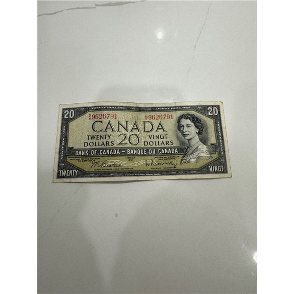 1954 Canada $20 bill