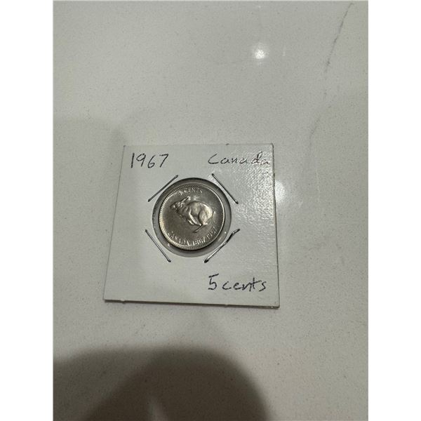 1967 Canada 5 cents