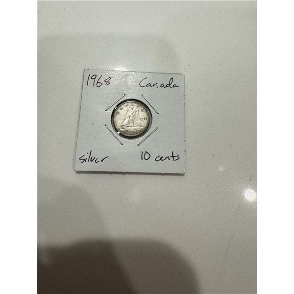 1968 Canada silver 10 cents