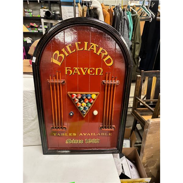 Billiard wall hanging