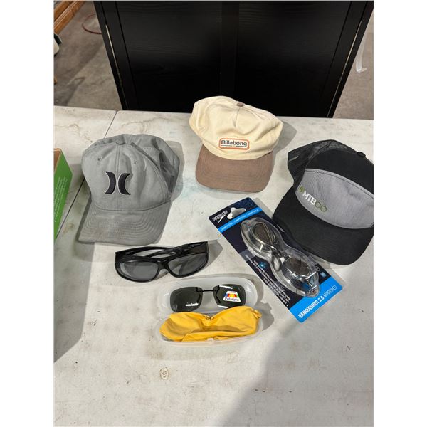 Caps and goggles etc