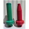 Image 1 : Qty 2 Taylor Made Sur-Mark Can Buoys (1 Red, 1 Green) 16"dia, 48"H