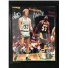 Image 1 : LARRY BIRD AND MAGIC JOHNSON DUAL SIGNED AND FRAMED 8 X10 (BIRD/NBA COA)