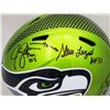 Image 2 : JIM ZORN AND STEVE LARGENT DUAL SIGNED AND INSCRIBED FULL SIZE SEAHAKS HELMET (BECKETT COA)