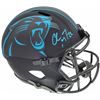 Image 1 : CHRISTIAN MCCAFFREY SIGNED CAROLIAN PANTHERS FULL SIZE MATTE BLACK HELMET (BECKETT COA)