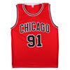 Image 3 : DENNIS RODMAN SIGNED CHICAGO BULLS BASKETBALL JERSEY (JSA COA)