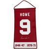 Image 1 : Gordie Howe Autographed 5.5X10 Retirement Number Mini-Banner FROZEN POND