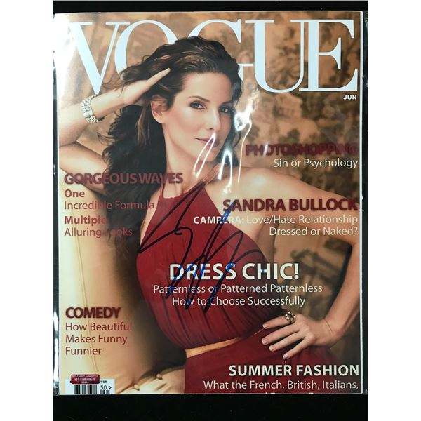 SANDRA BULLOCK SIGNED VOGUE COVER RED CARPET COA