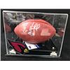 Image 1 : ERIC HILL SIGNED GAME USED ARIZONA CARDINALS FOOTBALL IN DISPLAY CASE (PSA COA)