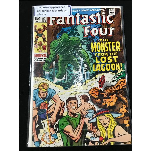 MARVEL COMICS NO.97 FANTASTIC FOUR(1ST COVER APP OF FRANKLIN RICHARDS AS A BABY)