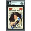 Image 1 : WHITEY FORD SIGNED 1961 TOPPS BASEBALL CARD (BECKETT COA)