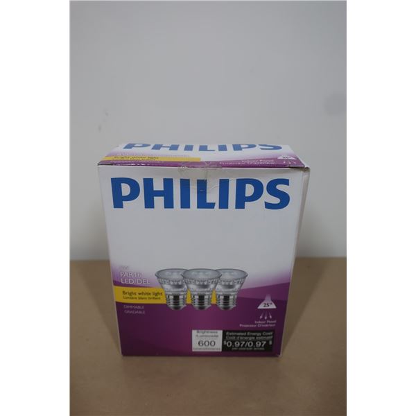 PKG DE 3 AMPOULES DEL GRADABLES PHILIPS PAR 16 8w 600 LUMENS (REMPLACEMENT 50w)