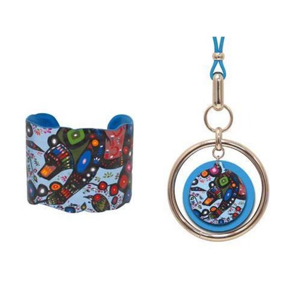 John Rombough Two Way Necklace & Cuff Bracelet - Vegan Leather "The Bear"1