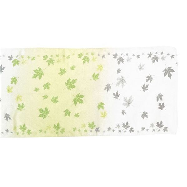 Popular Maple Leaves Long Scarf - Lime1