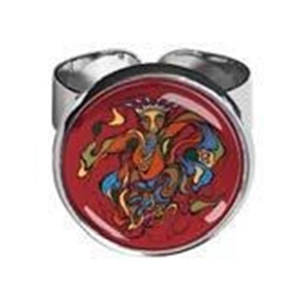 Daphne Odjig First Nations Artist - Adjustable Dome Ring -" Pow Wow Dancer" 1
