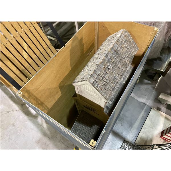 LARGE WOODEN GRAIN ELEVATOR DISPLAY HOUSE IN WOODEN CRATE