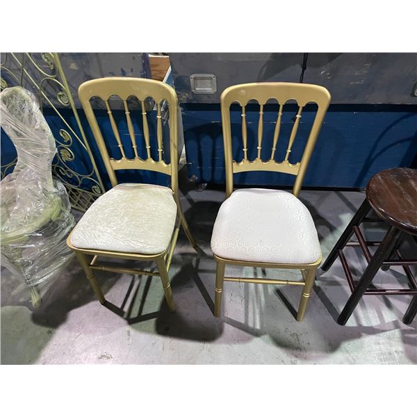 25 INDOOR EVENT GOLD PLASTIC CHAIRS