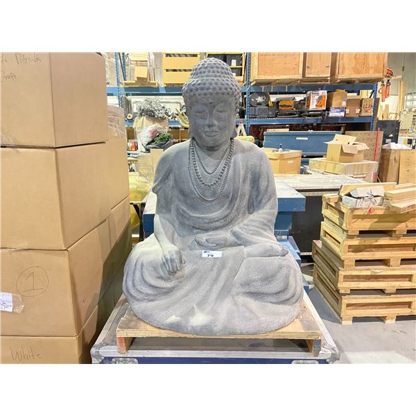 PALLET OF LARGE 4' SQUARE FAUX STONE BUDDHA STATUE