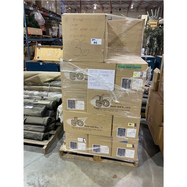 PALLET OF DECORATIVE GLASS BEAD ORB LAMPS