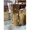 Image 1 : PALLET OF ASSORTED DISPLAY WOOD & 2 WOODEN COLUMNS