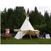 Image 4 : 3 LARGE 21' CANVAS EVENT TEEPEES WITH POLES