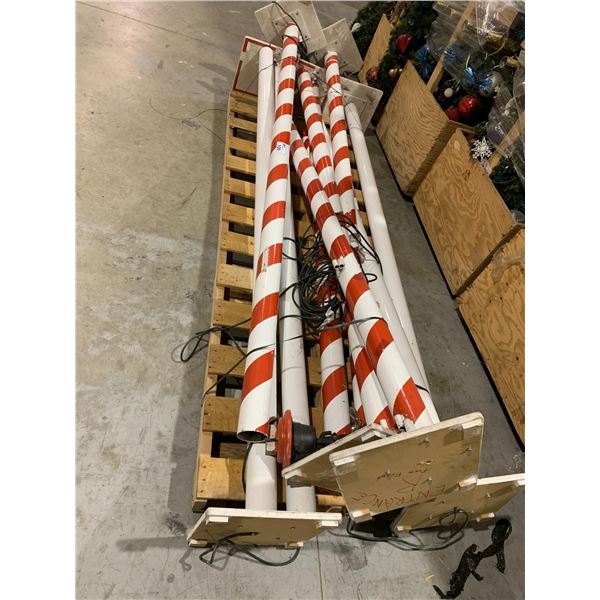 PALLET OF 10' CANDY CANE EVENT LIGHT POLES
