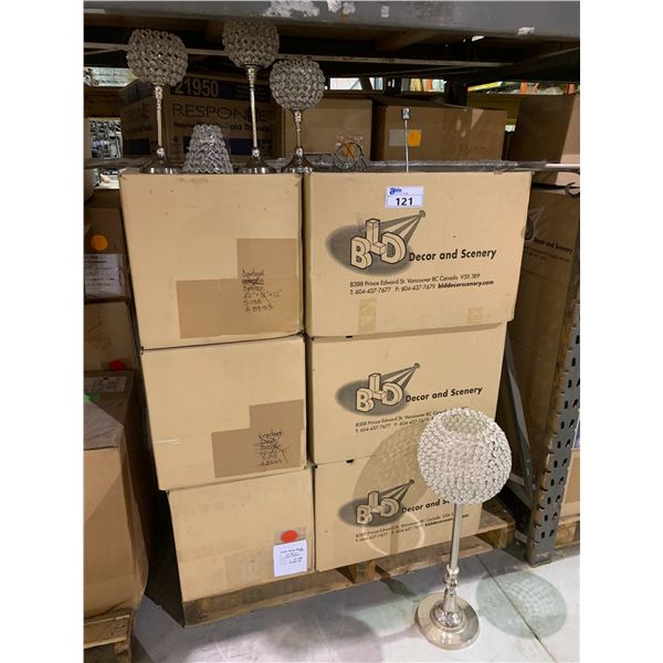 PALLET OF ASSORTED BULB CRYSTAL EVENT DECOR LAMPS