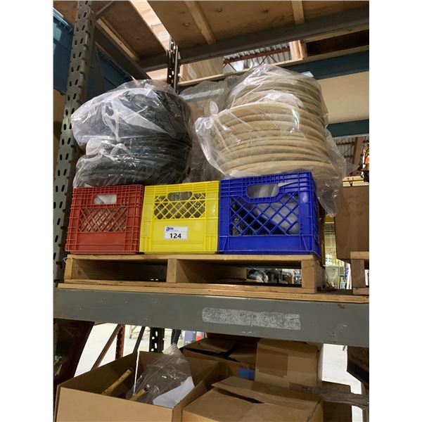 PALLET OF ASSORTED TRAYS, MANSION JARS & CORKS